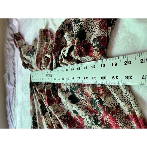 Aritzia Wilfred Womens Floral Long Sleeve Off-Shoulder Blouse Top XS Multicolor - Picture 6 of 10